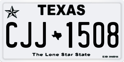 TX license plate CJJ1508