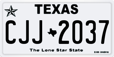 TX license plate CJJ2037