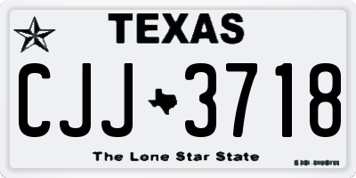 TX license plate CJJ3718