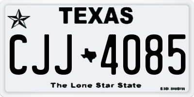 TX license plate CJJ4085