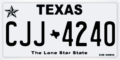 TX license plate CJJ4240