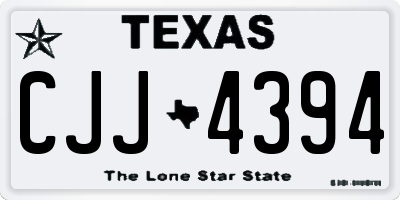 TX license plate CJJ4394