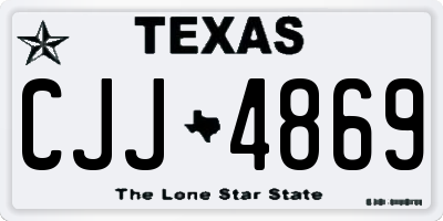 TX license plate CJJ4869