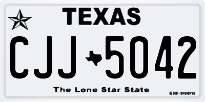 TX license plate CJJ5042