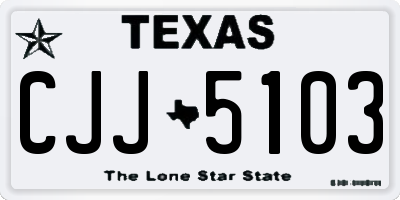 TX license plate CJJ5103