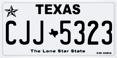 TX license plate CJJ5323
