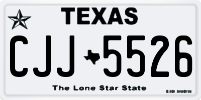 TX license plate CJJ5526