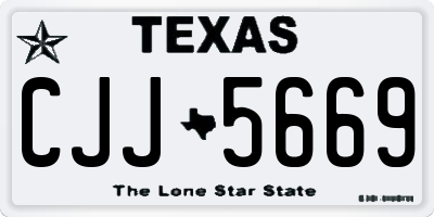TX license plate CJJ5669