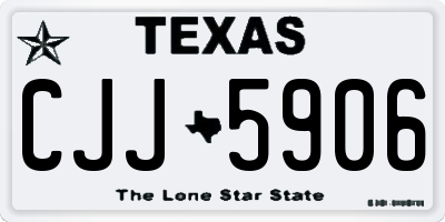 TX license plate CJJ5906