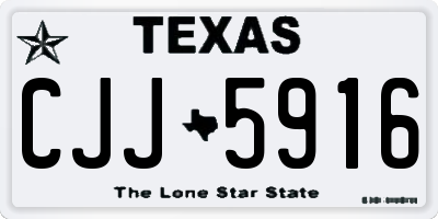 TX license plate CJJ5916