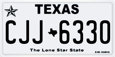 TX license plate CJJ6330