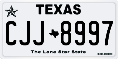 TX license plate CJJ8997