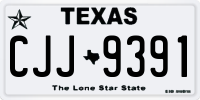 TX license plate CJJ9391