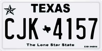TX license plate CJK4157