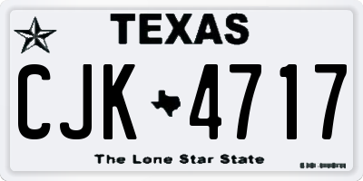 TX license plate CJK4717