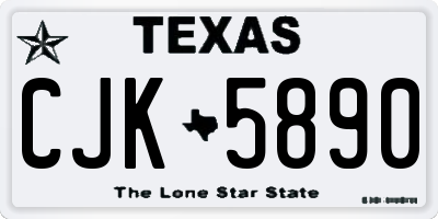 TX license plate CJK5890