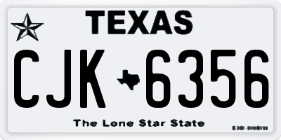 TX license plate CJK6356