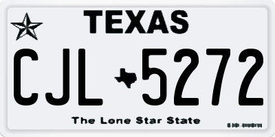 TX license plate CJL5272