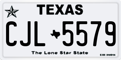 TX license plate CJL5579