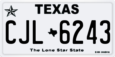TX license plate CJL6243