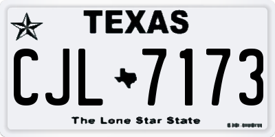TX license plate CJL7173