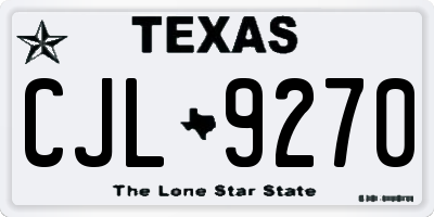 TX license plate CJL9270