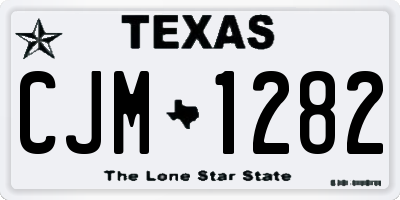 TX license plate CJM1282