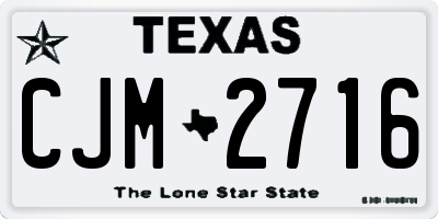 TX license plate CJM2716