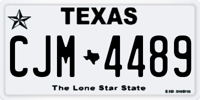 TX license plate CJM4489