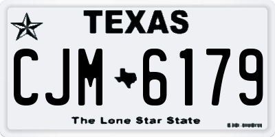 TX license plate CJM6179