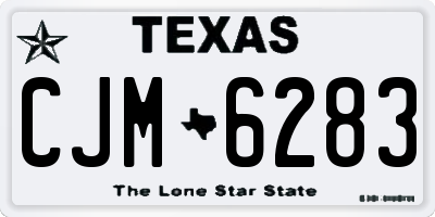 TX license plate CJM6283