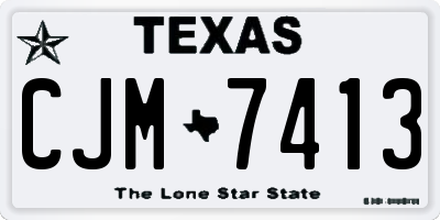 TX license plate CJM7413