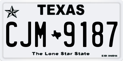 TX license plate CJM9187