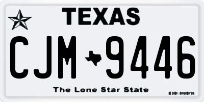 TX license plate CJM9446