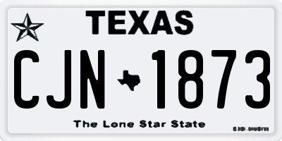 TX license plate CJN1873