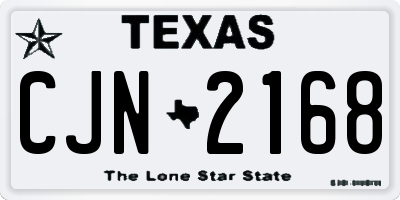 TX license plate CJN2168
