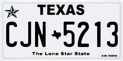 TX license plate CJN5213