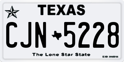 TX license plate CJN5228