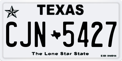 TX license plate CJN5427