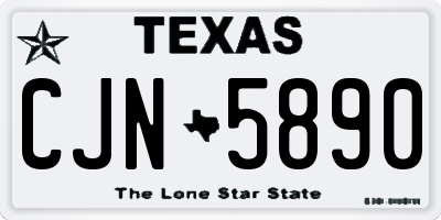 TX license plate CJN5890