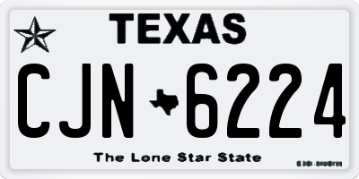 TX license plate CJN6224