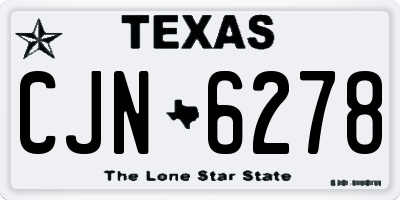 TX license plate CJN6278