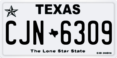 TX license plate CJN6309