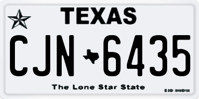 TX license plate CJN6435