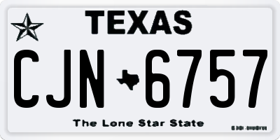 TX license plate CJN6757