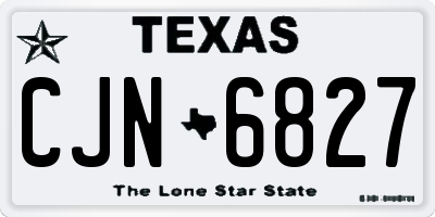 TX license plate CJN6827