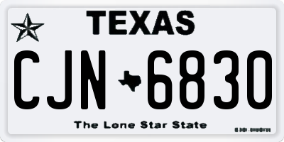 TX license plate CJN6830