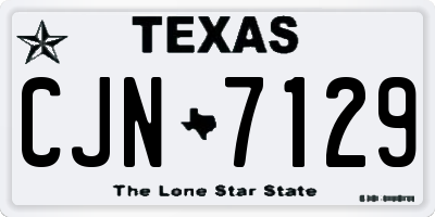 TX license plate CJN7129