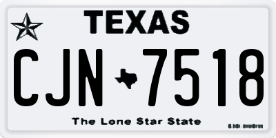 TX license plate CJN7518
