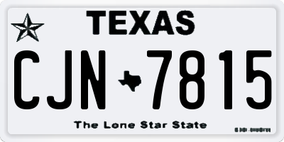 TX license plate CJN7815